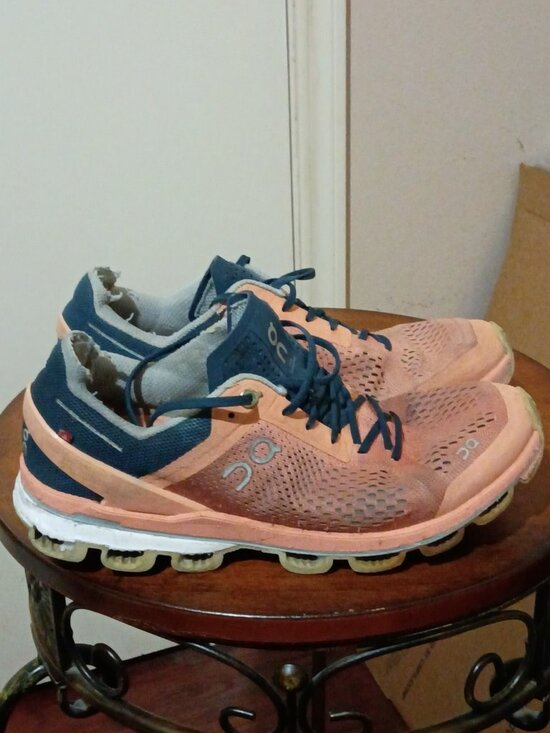 On Clouds Shoes - On Running Cloudsurfer Women's Running Shoes Coral Navy US Size 9